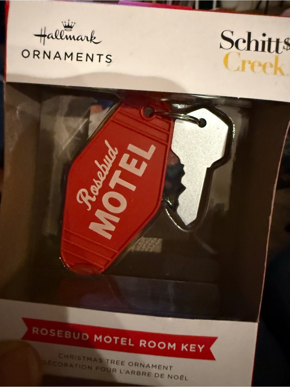 Hallmark Schitt$ Creek Rosebud Motel Room Key Christmas Tree Holiday Ornament